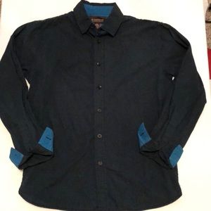 No Boundaries Button Down Casual StripeDress Shirt